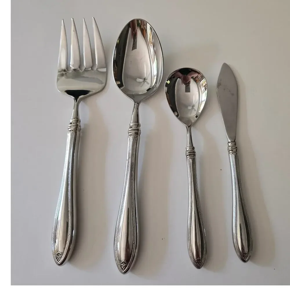 Oneida Sheraton Cube Mark Four (4) Piece Serving Set EUC